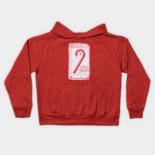 Candy Cane tech spec Kids Hoodie